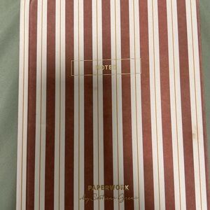 Striped Notebook with Gold Accents